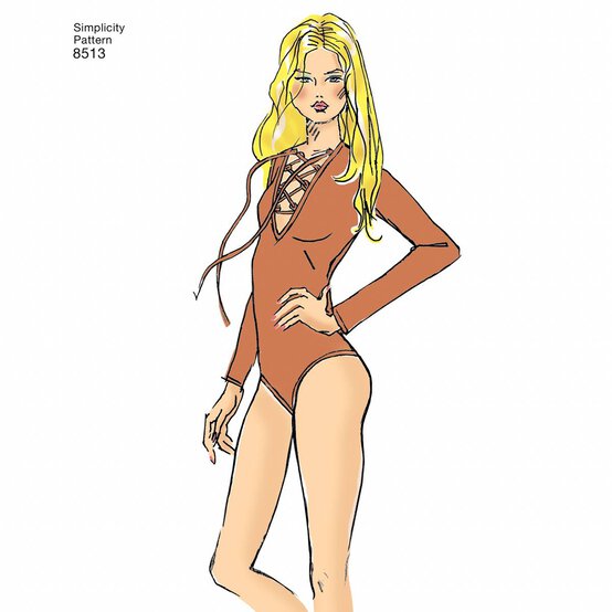 Simplicity Knit Bodysuit Sewing Pattern 8513 (XS-XL) image number 6