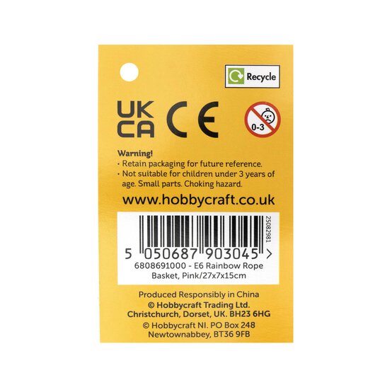 Rainbow Rope Basket  image number 6