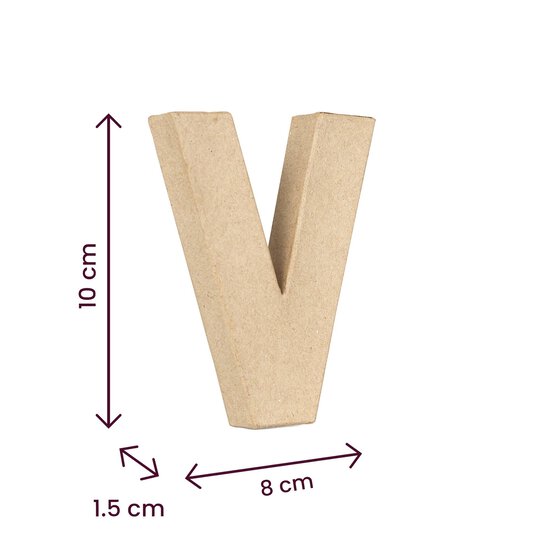 Mini Mache Letter V 10cm image number 4