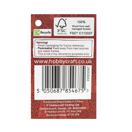 Wooden Paw Ho Ho Ho Decoration 30cm image number 5