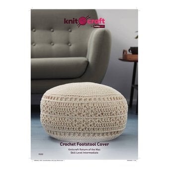 Knitcraft Crochet Footstool Cover Pattern 0162