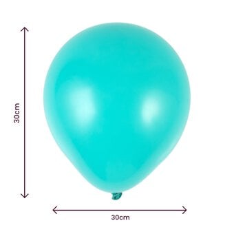 Turquoise Latex Balloons 10 Pack image number 2