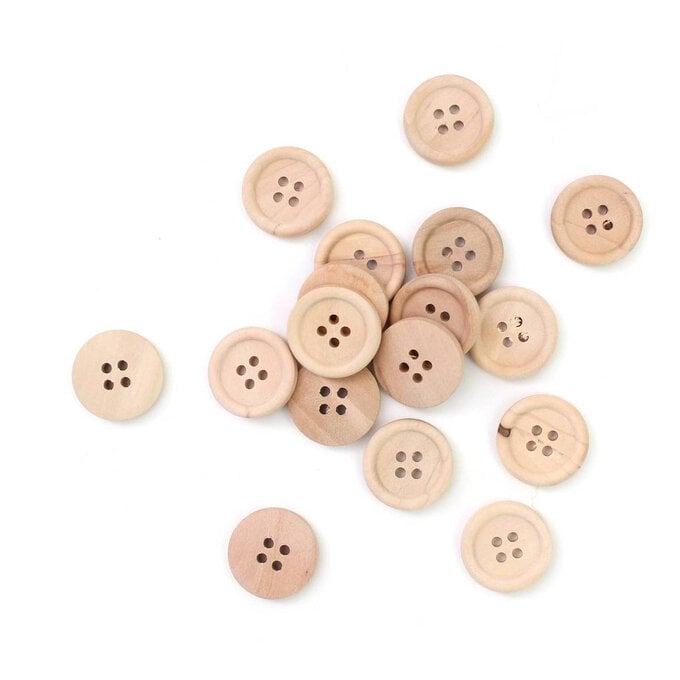 Bare Basics Wooden Buttons 200 Pack | Hobbycraft