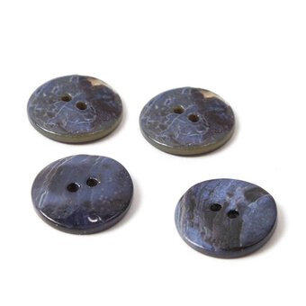Hemline Sky Blue Shell Mother of Pearl Button 4 Pack