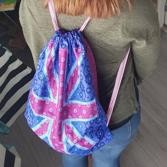 How to Sew a Union Jack Drawstring Bag
