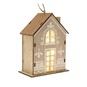 Hanging Wooden LED House 13cm image number 2