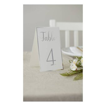 Silver Border Table Numbers 12 Pack