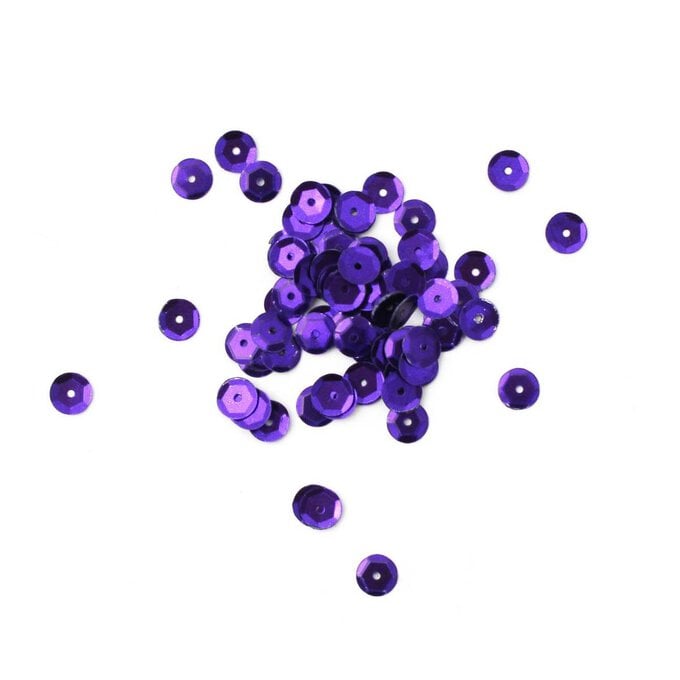 Gutermann Purple Cupped Sequins 6mm 9g (5745) image number 1