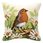 Vervaco Robin Cross Stitch Cushion Front Kit image number 1