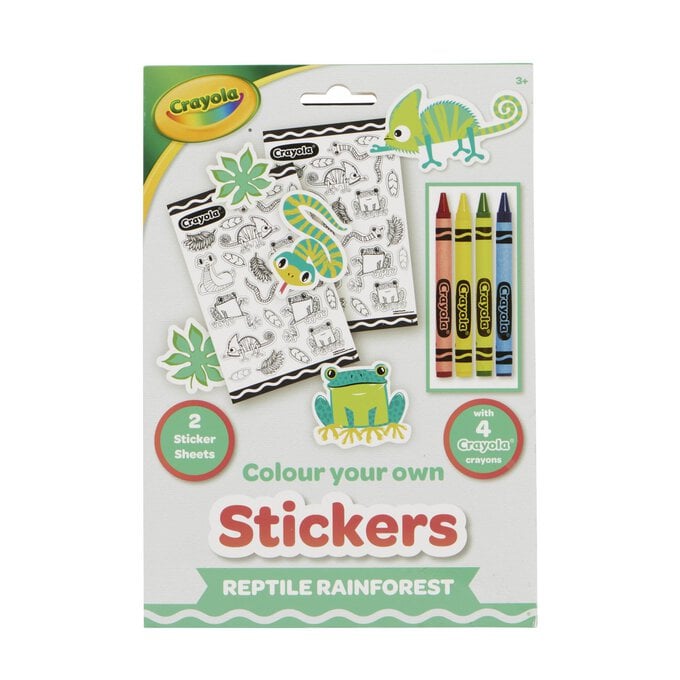 Crayola Colour Your Own Reptile Rainforest Stickers image number 1