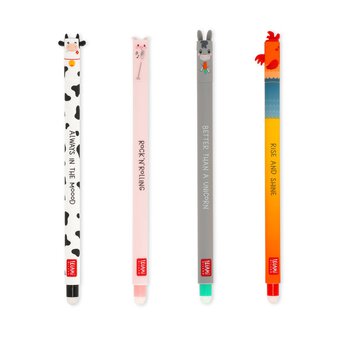 Legami Farm Sweet Farm Erasable Gel Pens 4 Pack 