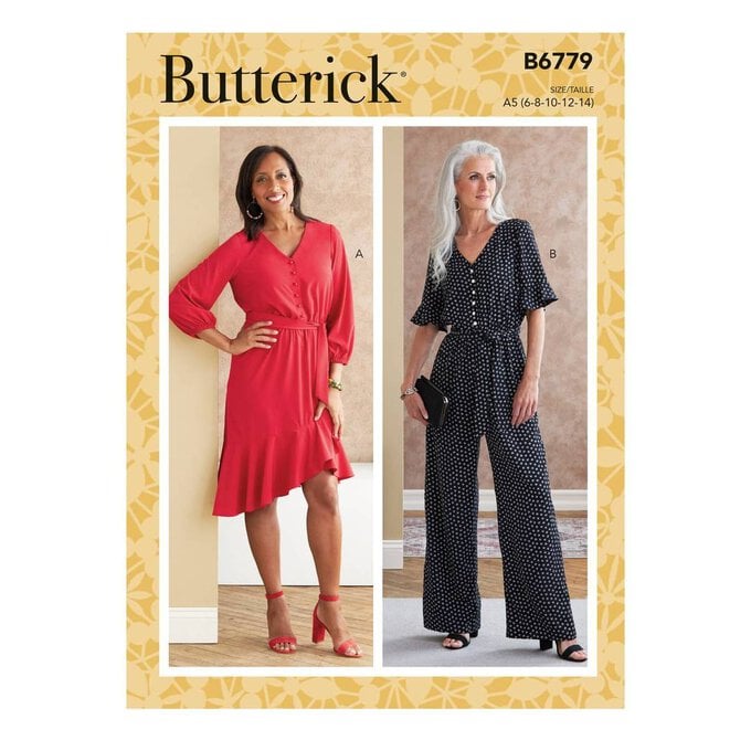 Butterick Dress and Jumpsuit Sewing Pattern B6779 (16-24) image number 1