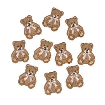 Mini Teddy Bear Iron-On Motifs 10 Pack