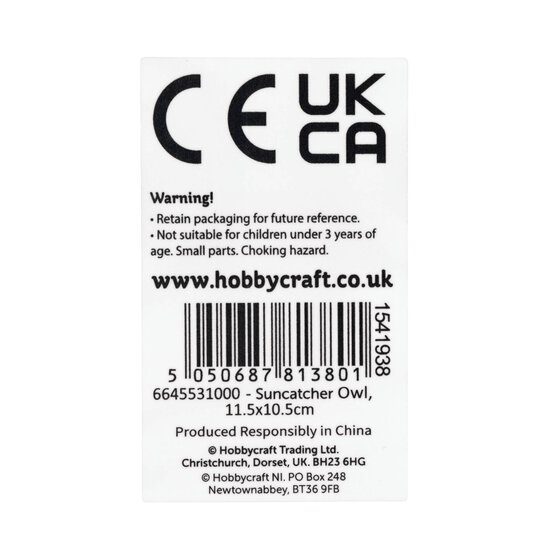 Owl Plastic Suncatcher image number 7