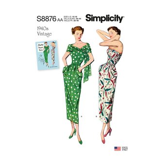 Simplicity Women's Dresses Sewing Pattern S8876 (AA 10-18)