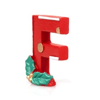 Christmas Resin Letter F Decoration 4cm