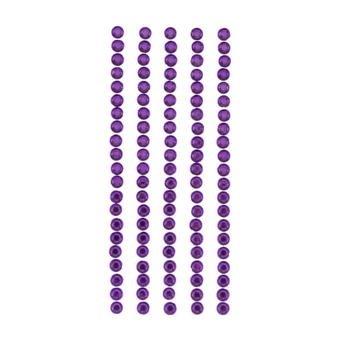 Light Purple Adhesive Gem Strips 5mm 5 Pack image number 1