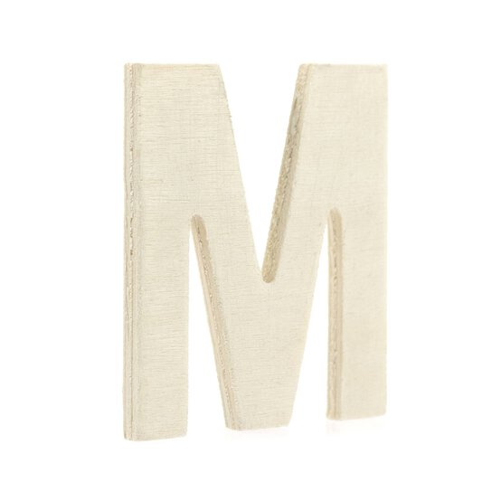 Small Wooden Letter M 6.5cm image number 1