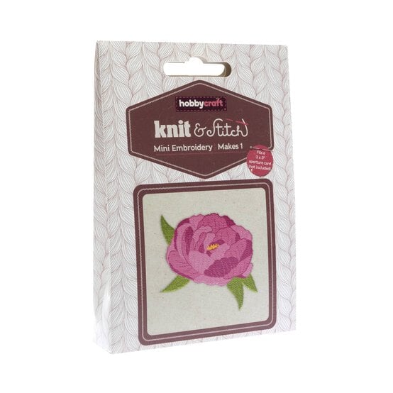 Mini Peony Embroidery Kit image number 1