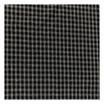 Black Check Cotton Fabric by the Metre