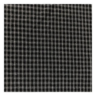 Black Check Cotton Fabric by the Metre image number 2