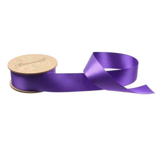 Purple Double-Faced Satin Ribbon 24mm x 5m image number 1