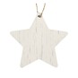Hanging White Mango Wood Star Decoration 10cm image number 2