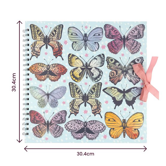 Spiral Bound Butterfly Scrapbook 12 x 12 Inches image number 5