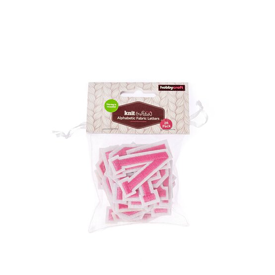 Pink Alphabet Fabric Letters 26 Pack image number 5