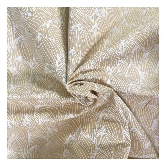 Natural Leaf Cotton Fabric by the Metre image number 1