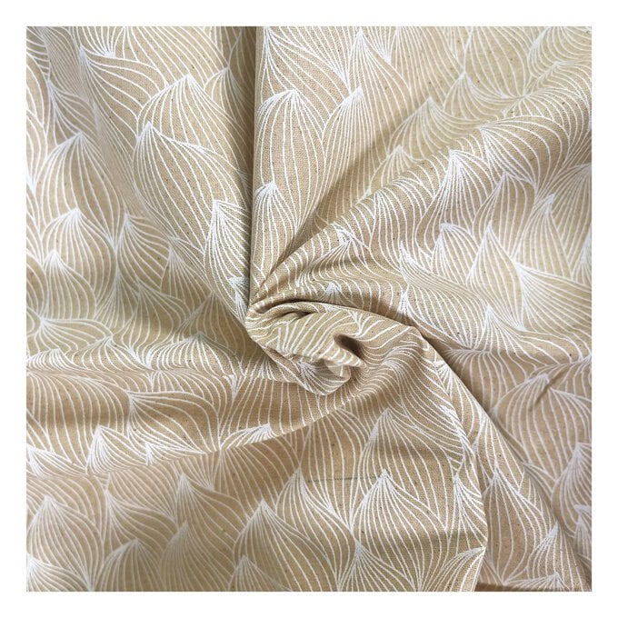 Natural Leaf Cotton Fabric by the Metre image number 1