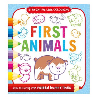 First Animals Bumpy Colouring Book