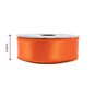 Orange Wire Edge Satin Ribbon 25mm x 3m image number 3