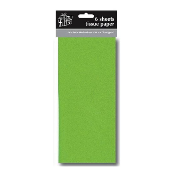 Green Tissue Paper 6 Sheets image number 1