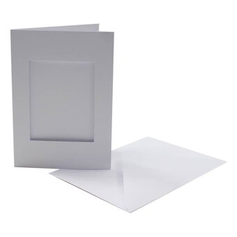 White Rectangle Aperture Cards and Envelopes A5 10 Pack