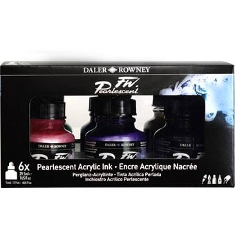 Daler-Rowney FW Pearlescent Acrylic Ink 29.5ml 6 Pack image number 3