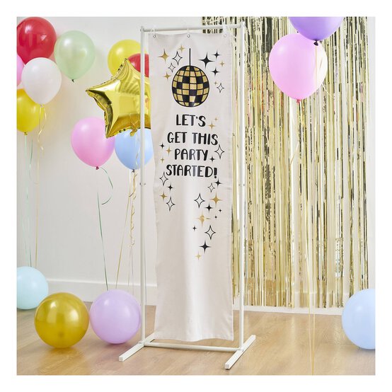 Create & Celebrate White Metal Frame Stand 150cm x 30cm image number 2