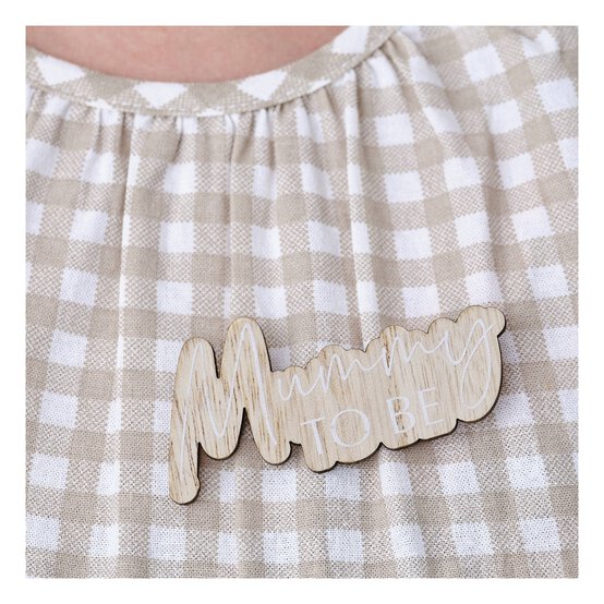 Ginger Ray Mummy-to-Be Wooden Badge image number 3