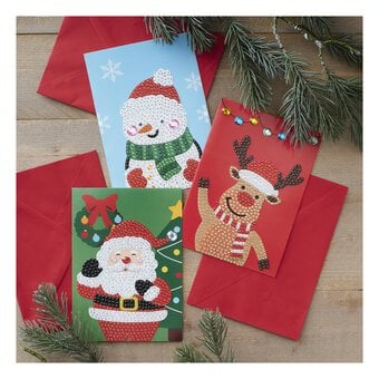 Christmas Gem Art Card Making Kit 3 Pack