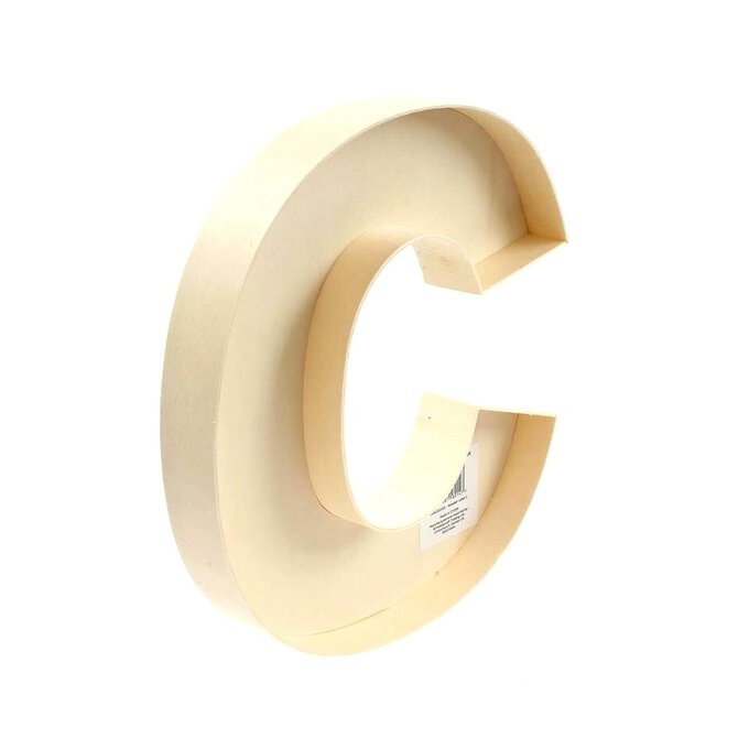 Wooden Fillable Letter C 22cm image number 1