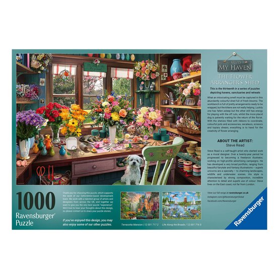 Ravensburger The Flower Arranger&rsquo;s Shed Jigsaw Puzzle 1000 Pieces image number 4