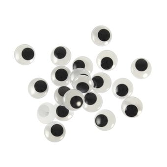 Black and White Sew-On Googly Eyes 25mm 20 Pack image number 3