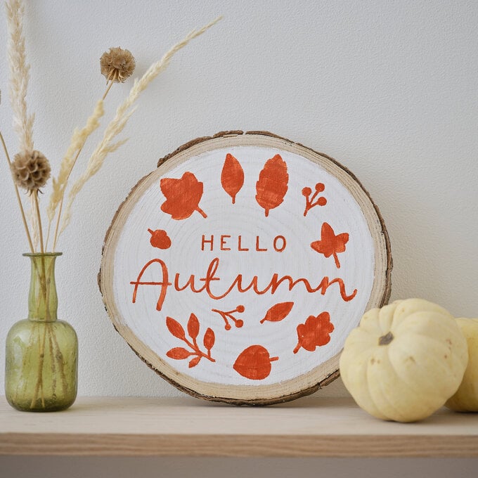 How to Make an Autumn Wooden Slice image number 1