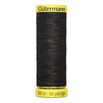 Gutermann Black Linen Thread 50m (7202)