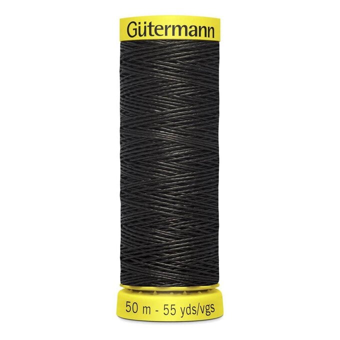 Gutermann Black Linen Thread 50m (7202) image number 1