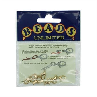 Beads Unlimited Rose Gold Plated Trigger Clasp 10mm 8 Pack image number 2