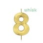 Whisk Gold Faceted Number 8 Candle image number 1