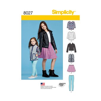 Simplicity Girls&rsquo; Separates Sewing Pattern 8027 (3-14)