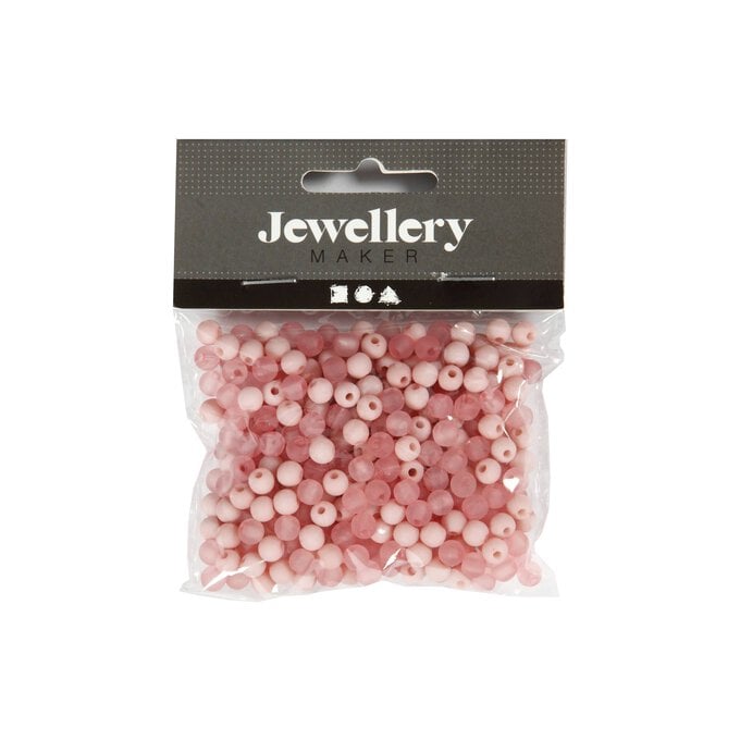Rose Round Plastic Beads 6mm 40g image number 1