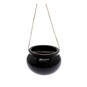 Black Glazed Ceramic Cauldron Decoration 17cm image number 3